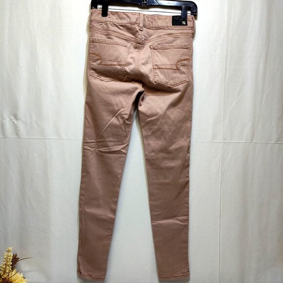 American Eagle Outfitters Super Stretch Hi-Rise Jeggings US Size 4 Cotton Blend - Picture 2 of 7
